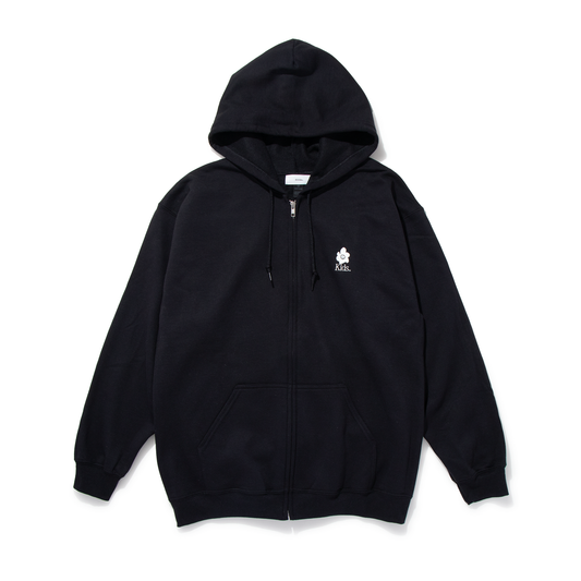 Flower One Point Zip Hoodie