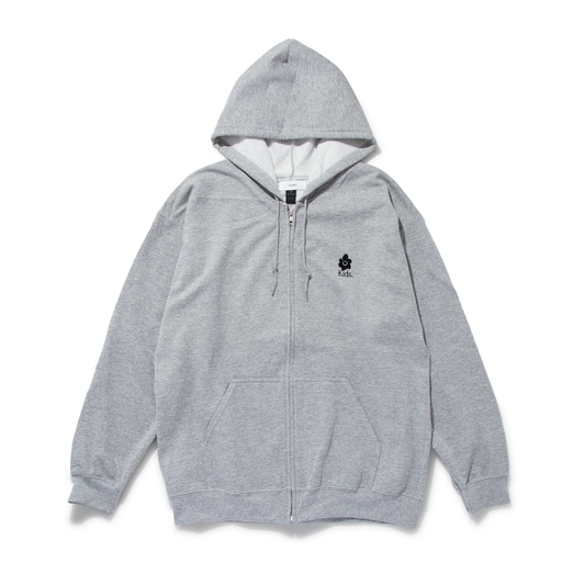 Flower One Point Zip Hoodie
